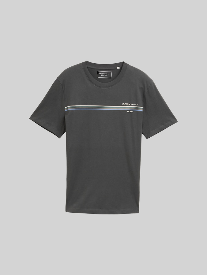 T-Shirt mit Print von Denim Male, ash grey