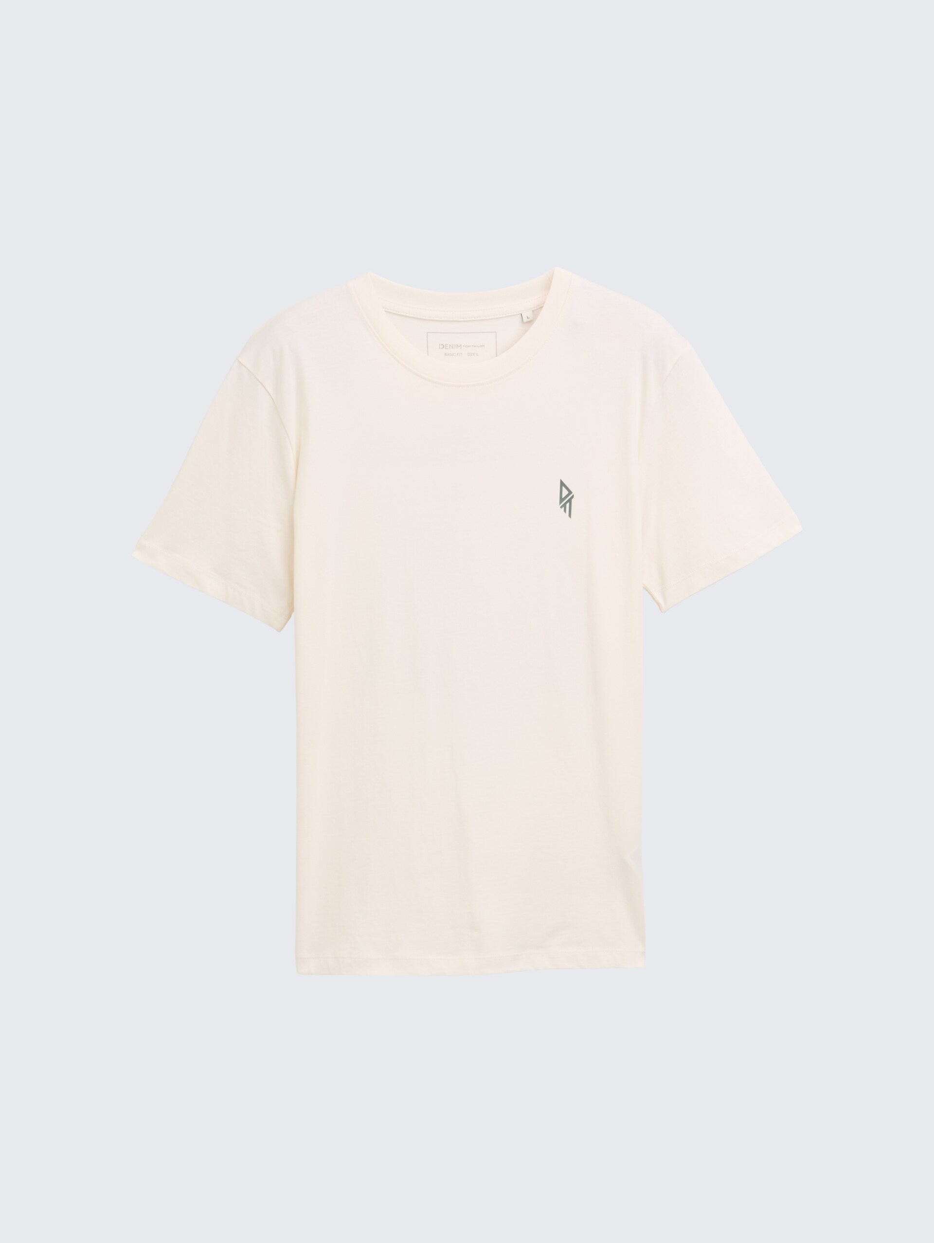 T-Shirt mit Rückenprint - Gardenia White - Vorder-Produkt-Ansicht