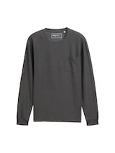 Ausgewählt, Langarmshirt mit Brusttasche von Tom Tailor, grau