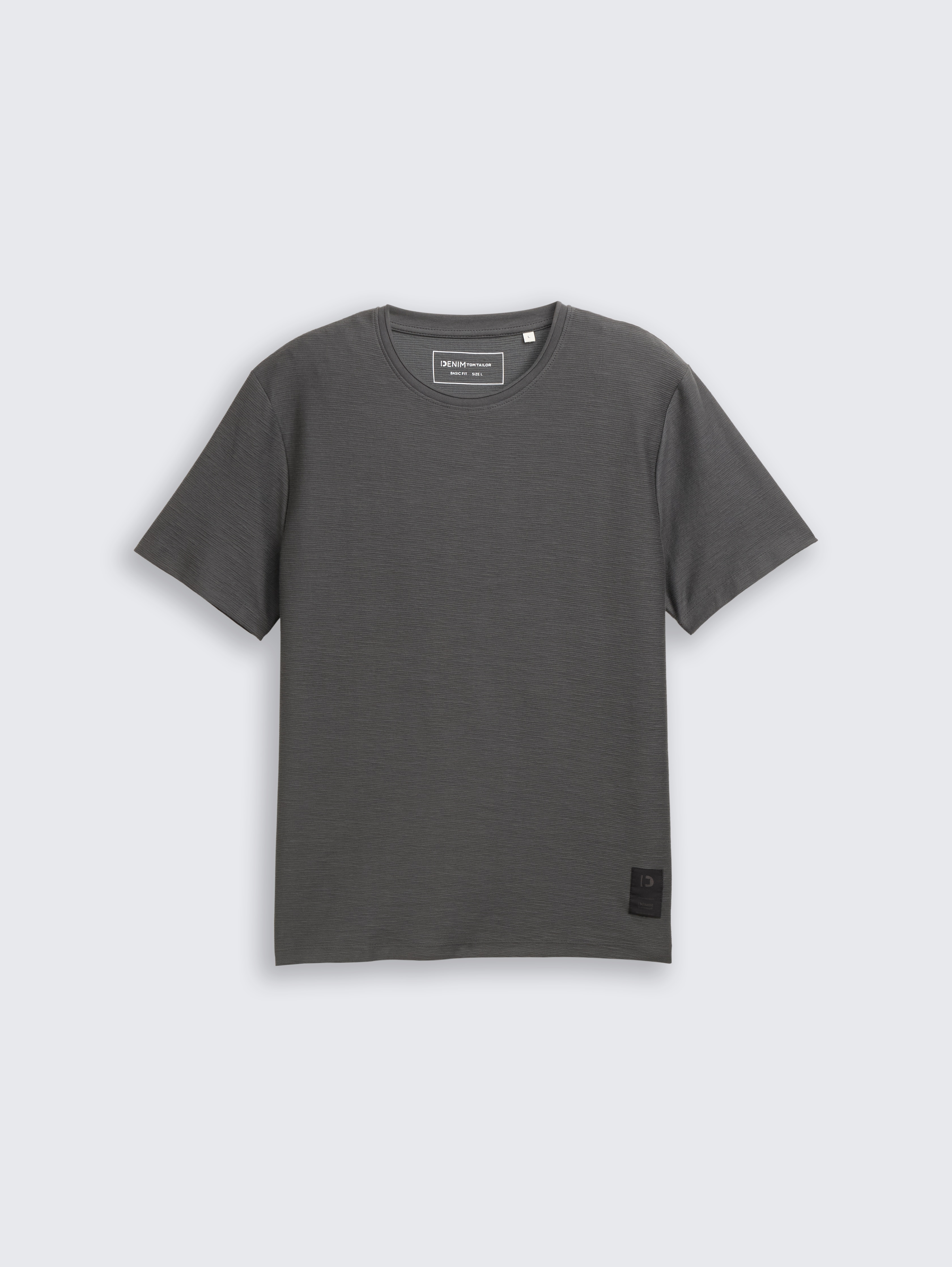 T-Shirt mit Struktur von Denim Male, ash grey