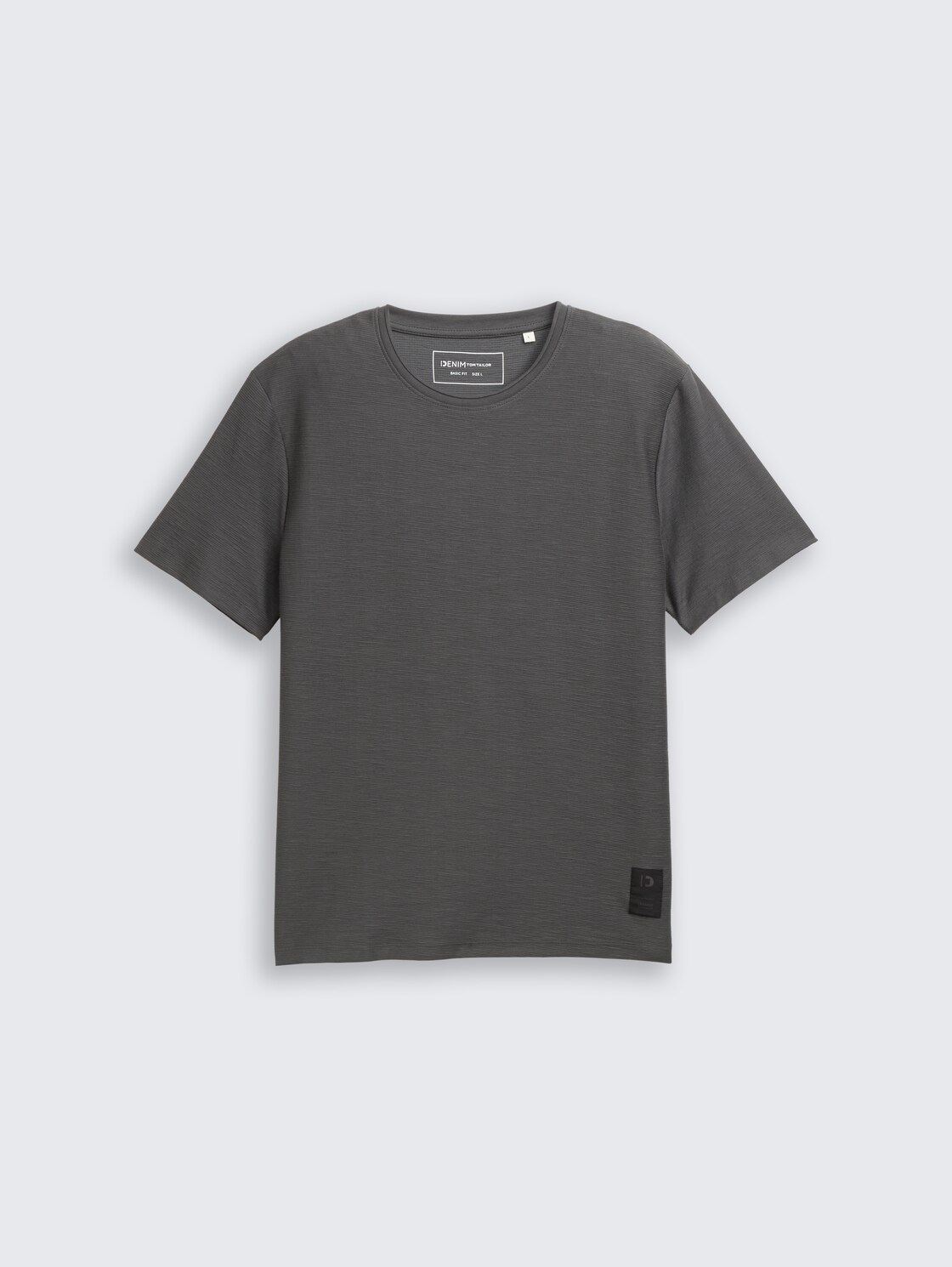 T-Shirt mit Struktur - ash grey - Vorder-Produkt-Ansicht