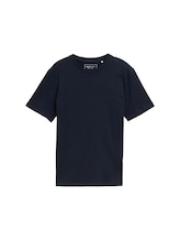 Nicht ausgewählt, Basic T-Shirt in Unifarben von Tom Tailor, blau