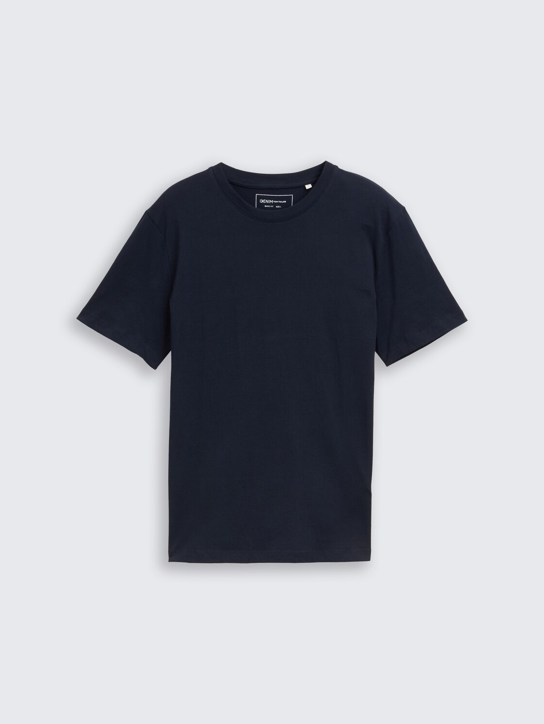 Basic T-shirt in plain colours - sky captain blue - Front product view