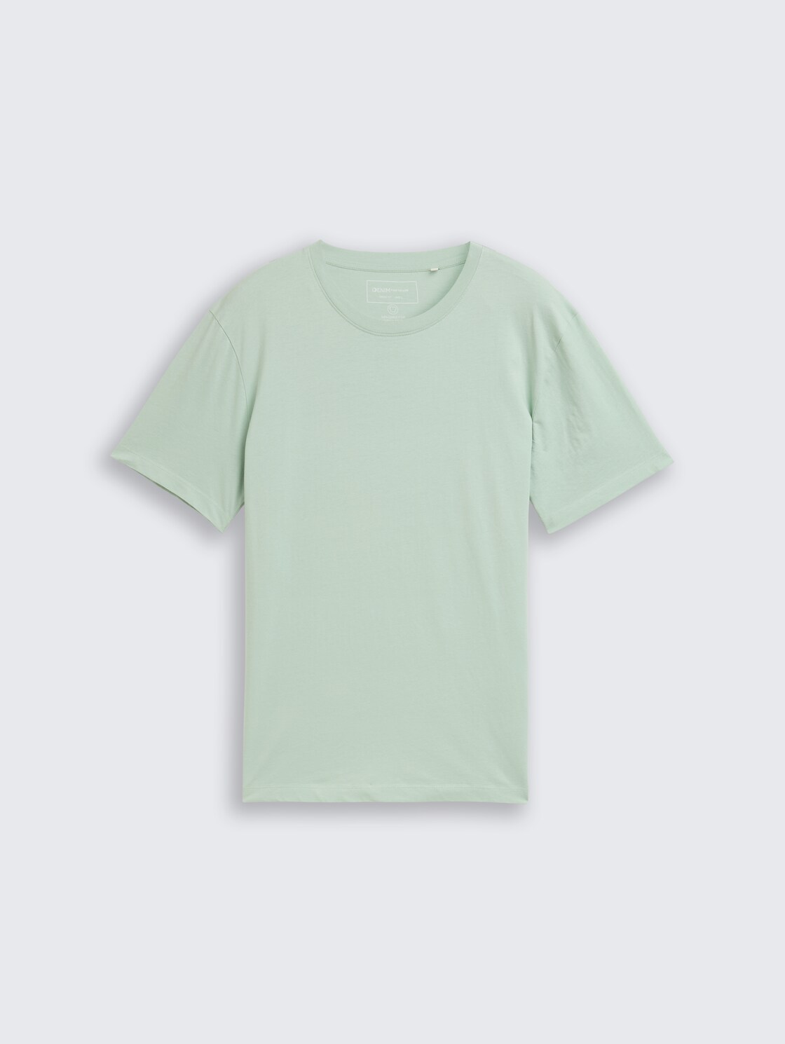 Basic T-Shirt in Unifarben - Fresh Mint Green - Vorder-Produkt-Ansicht