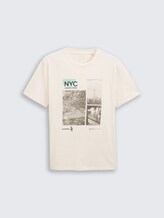 T-shirt à imprimé photo - Gardenia White - Vue de face du produit