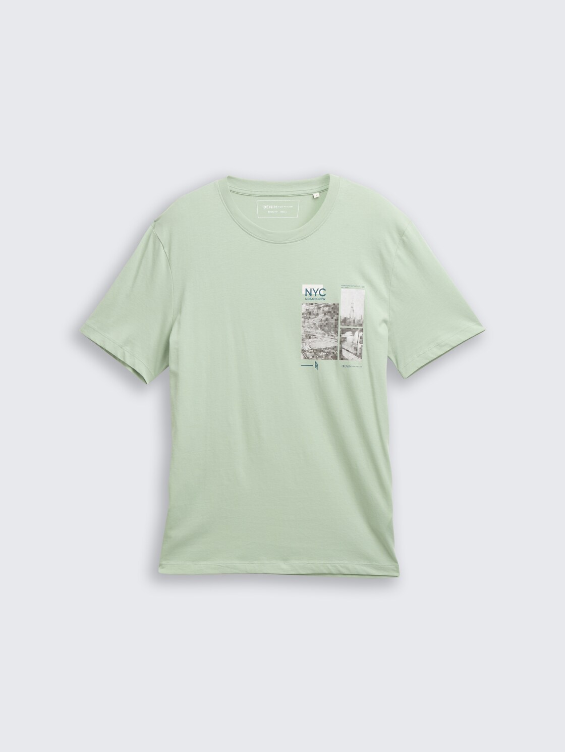 T-Shirt mit Fotoprint - Fresh Mint Green - Vorder-Produkt-Ansicht