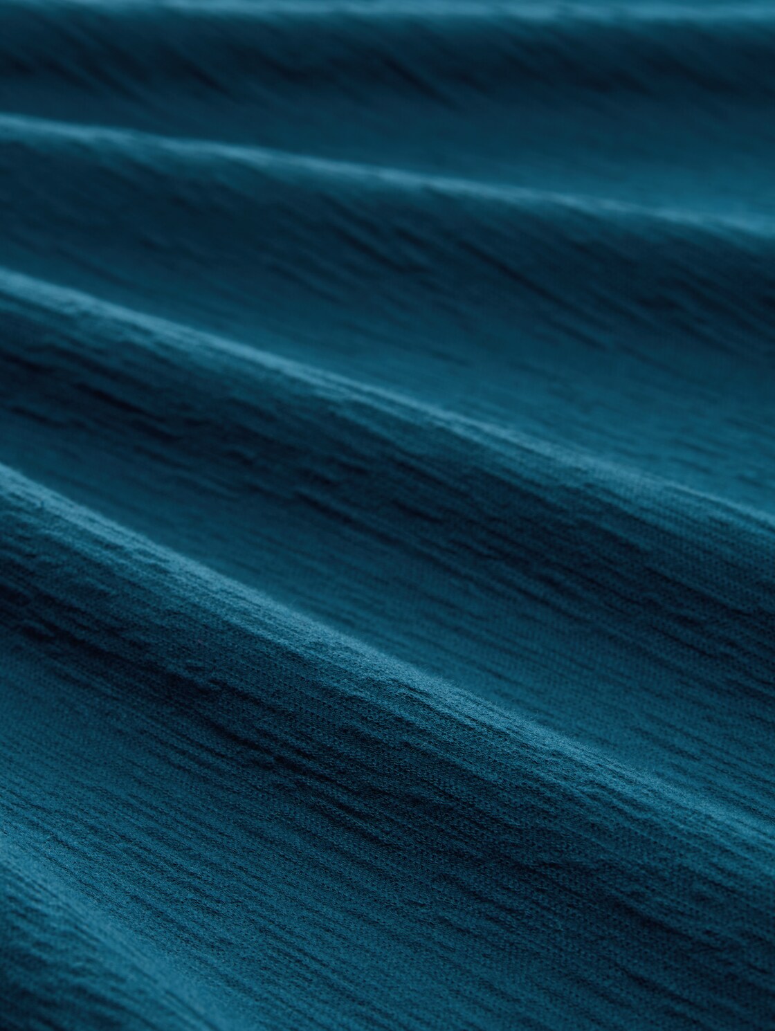 Henley Langarmshirt - deep pond green - Material-Ansicht