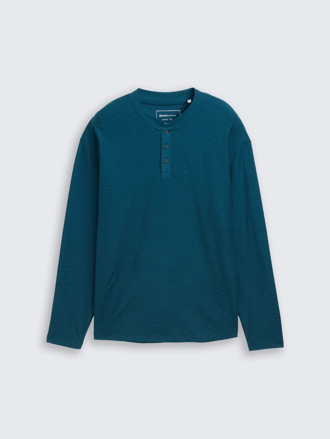 Henley Langarmshirt - deep pond green - Vorder-Produkt-Ansicht
