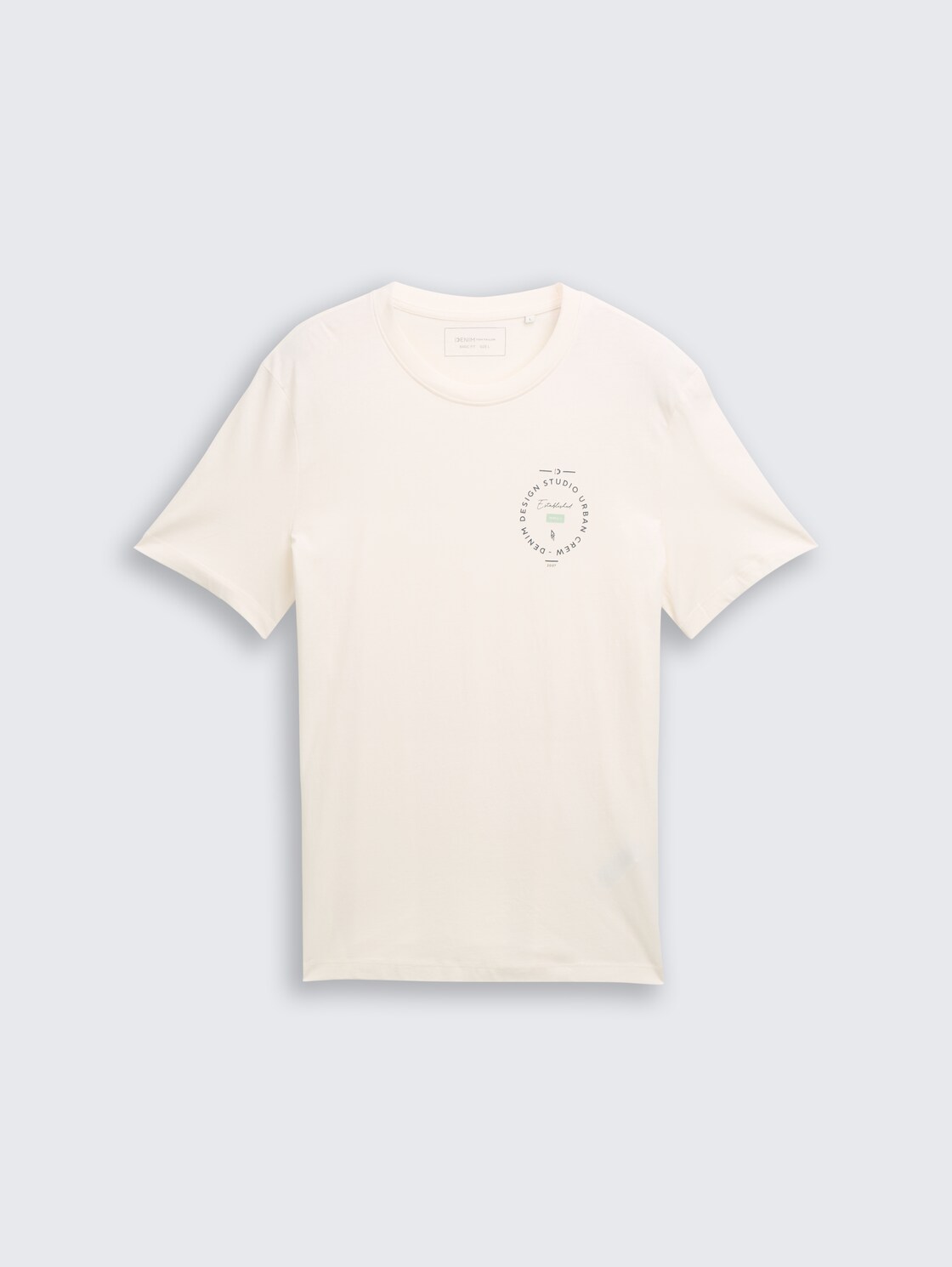 T-Shirt mit Print - Gardenia White - Vorder-Produkt-Ansicht