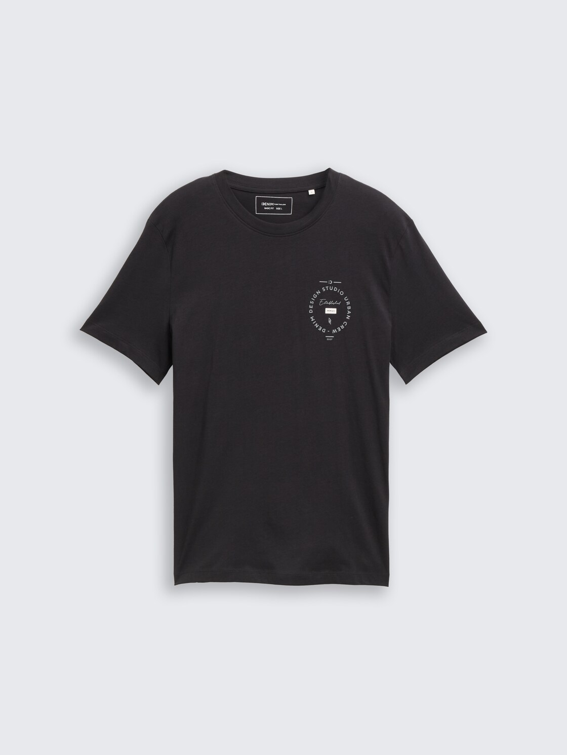 T-Shirt mit Print - Night Watch Black - Vorder-Produkt-Ansicht