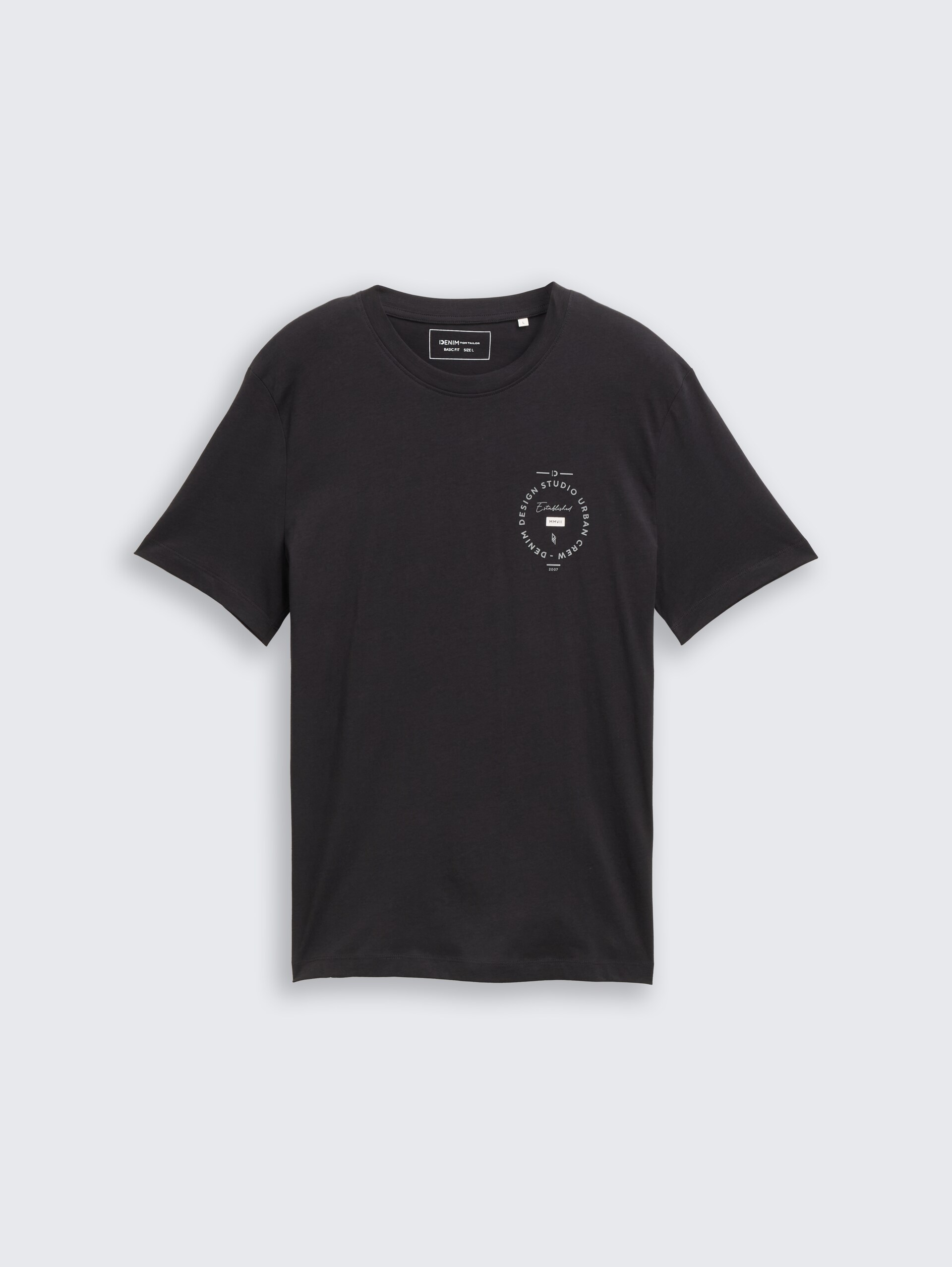 T-Shirt mit Print - Night Watch Black - Vorder-Produkt-Ansicht