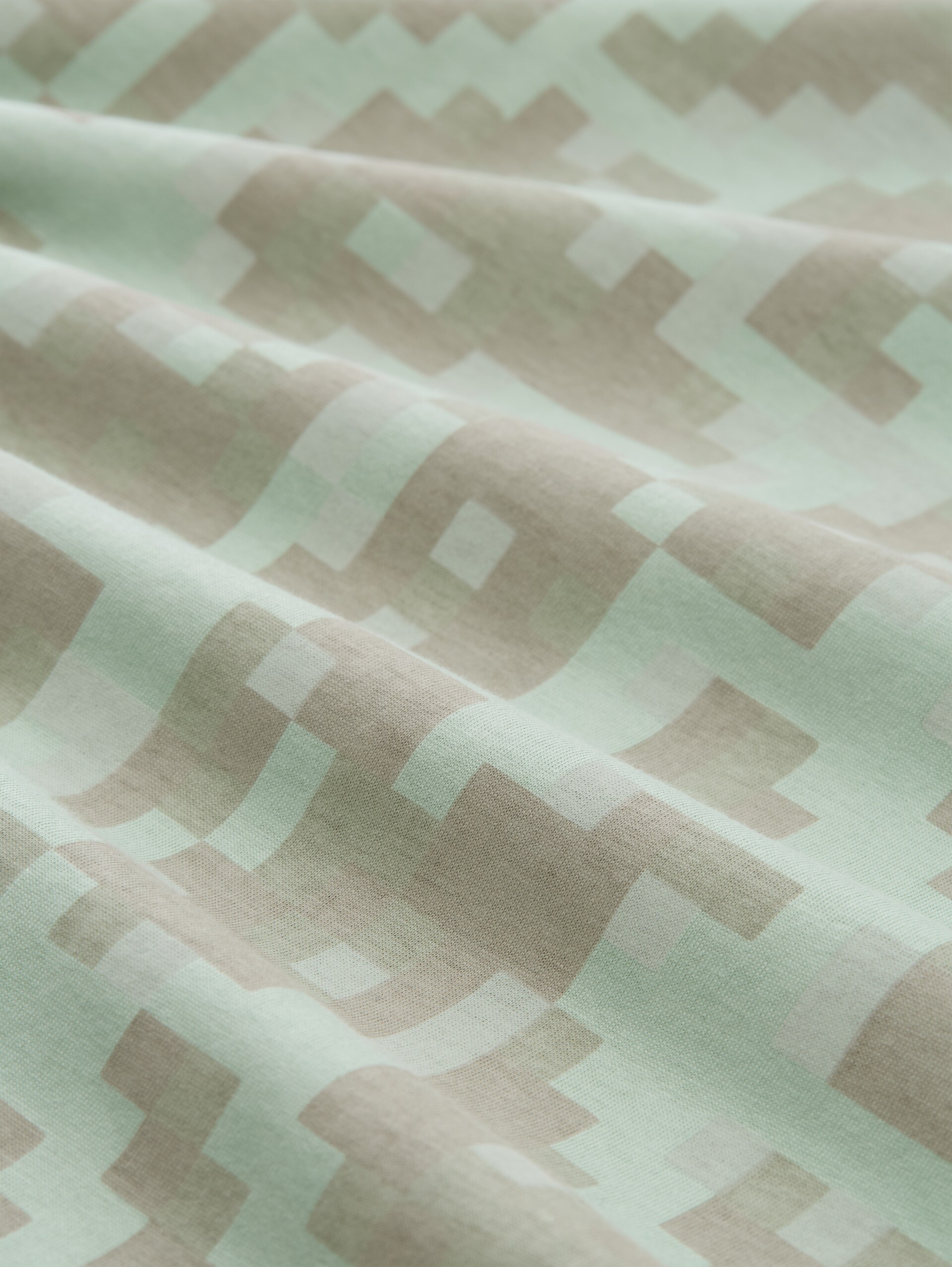 Relaxed fit T-shirt met patroon - mint green big pixel print - Materiaalweergave