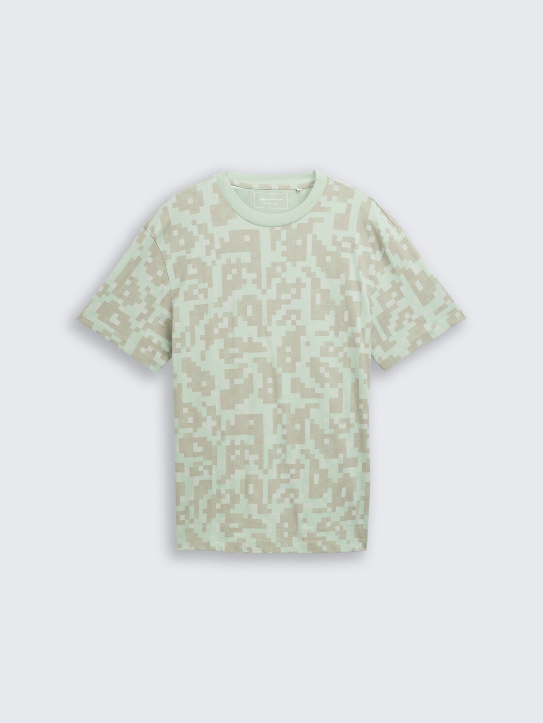 Relaxed Fit T-Shirt mit Muster - mint green big pixel print - Vorder-Produkt-Ansicht