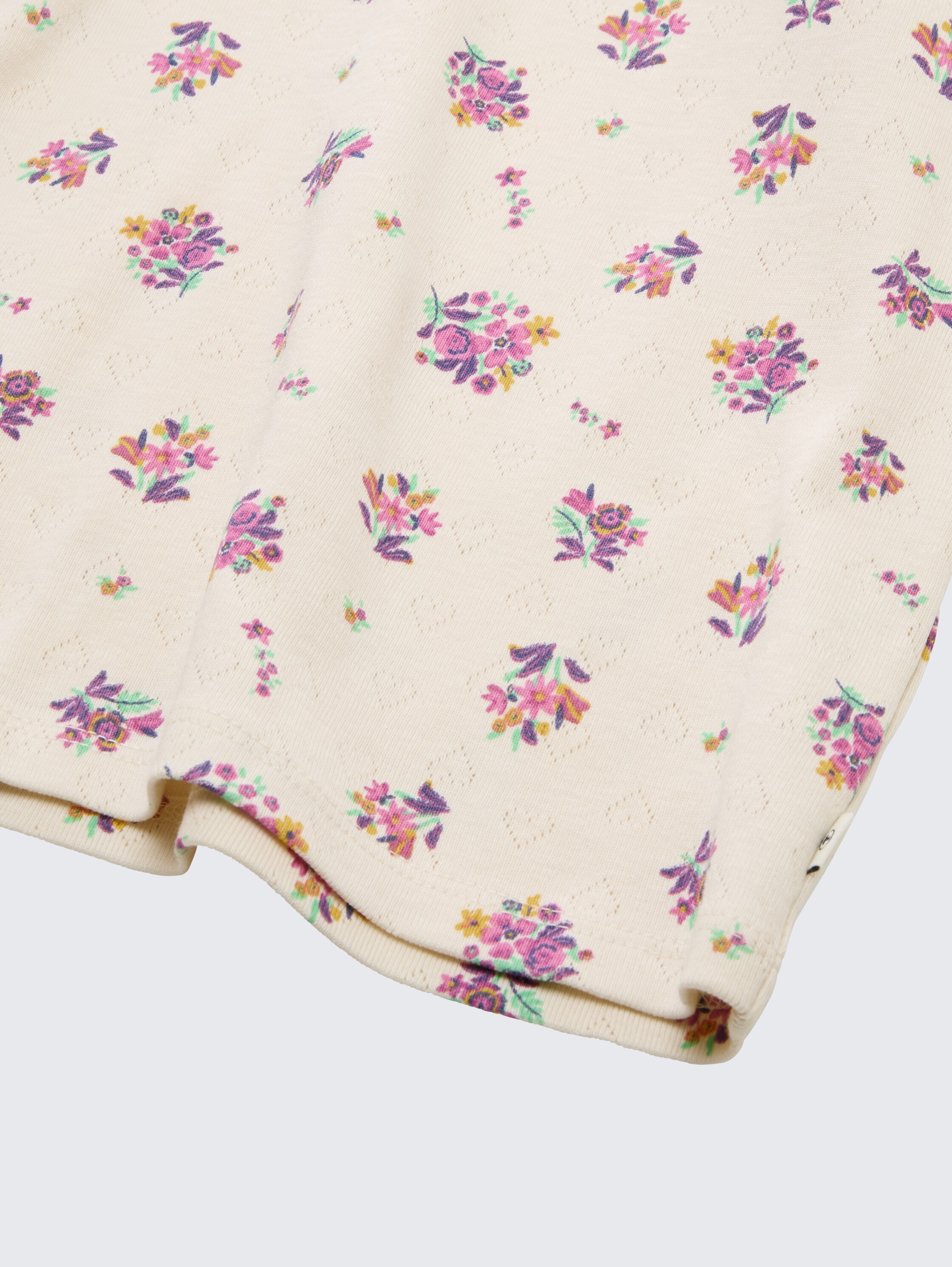 Ajour T-Shirt mit Blumenmuster - multicolor_flower_print - 