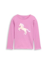 Geselecteerd, Shirt met lange mouwen en omkeerbare pailletten door Tom Tailor, blauw