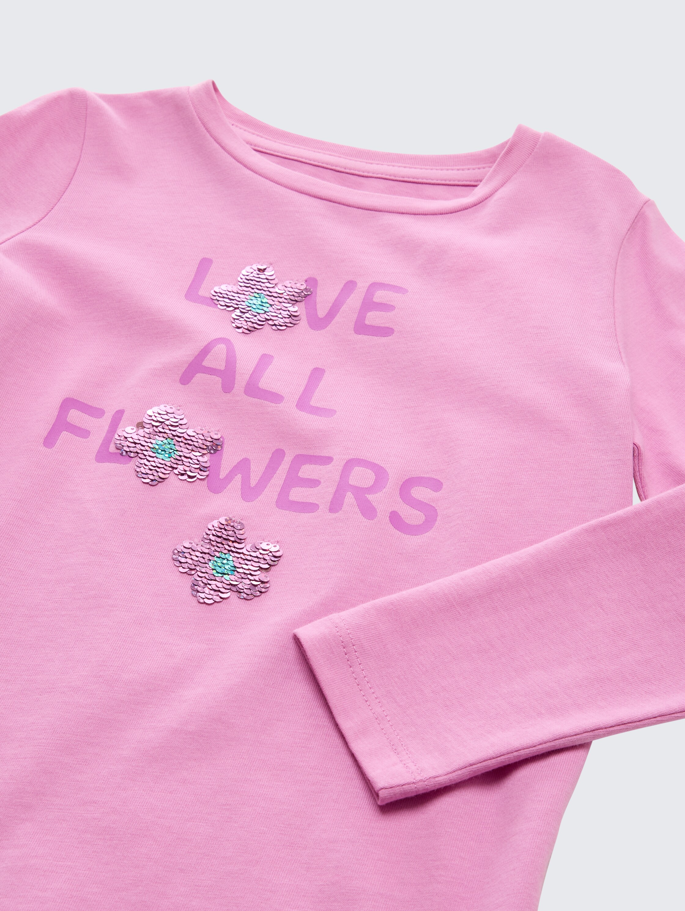 Langarmshirt mit Wendepailletten - flashy_mauve - 