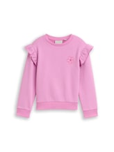 Selected, Sweatshirt with flounces by Tom Tailor, pink