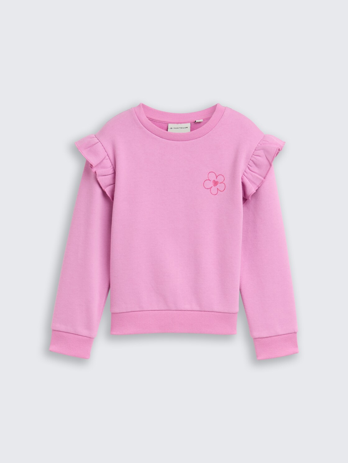 Sweatshirt mit Volants - flashy mauve - Vorder-Produkt-Ansicht