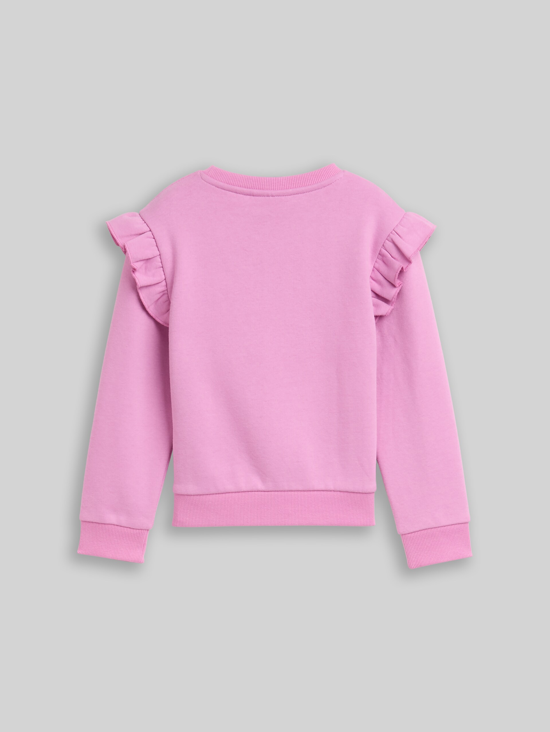 Sweatshirt with flounces - flashy mauve