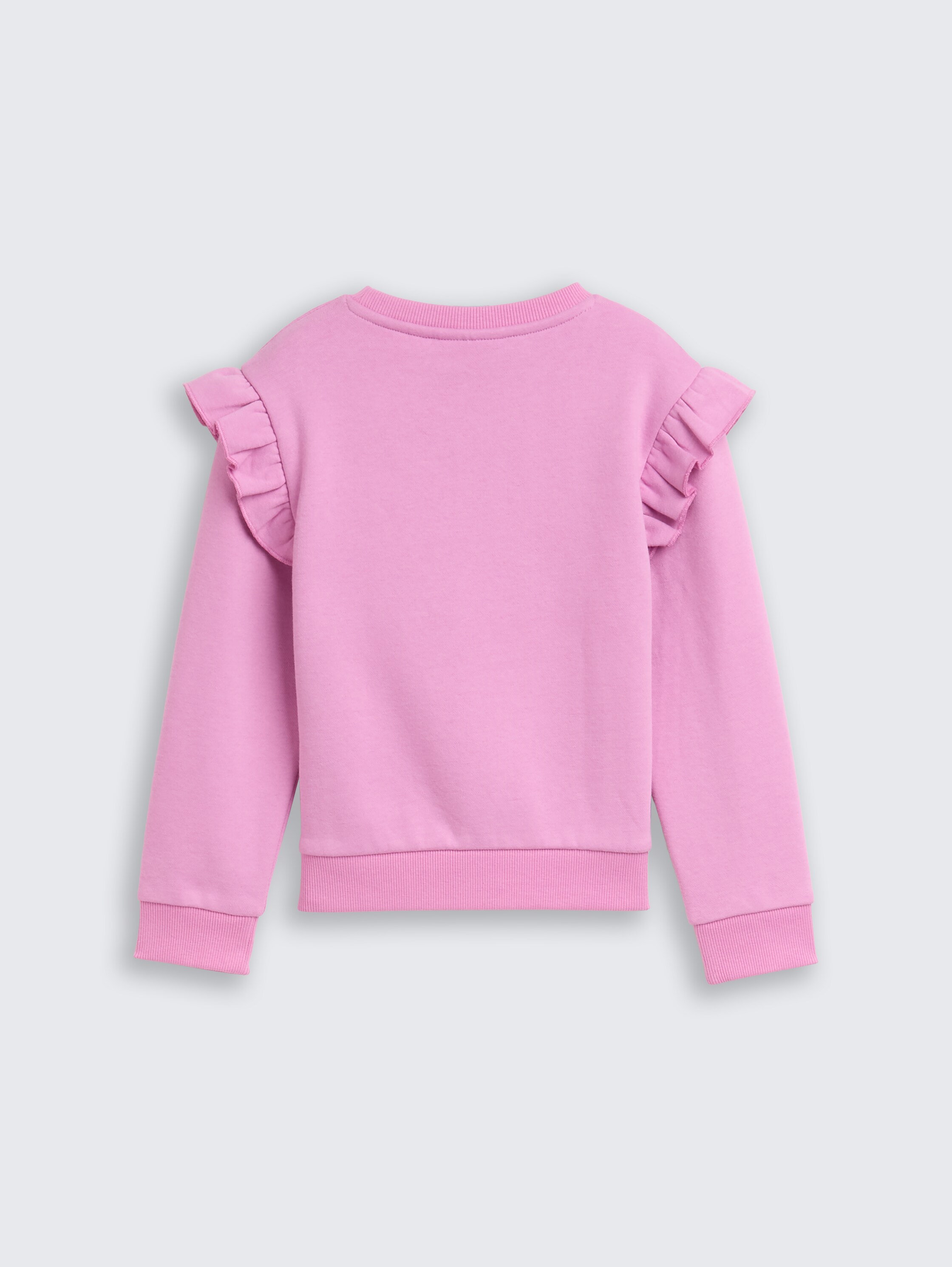 Sweatshirt with flounces - flashy mauve