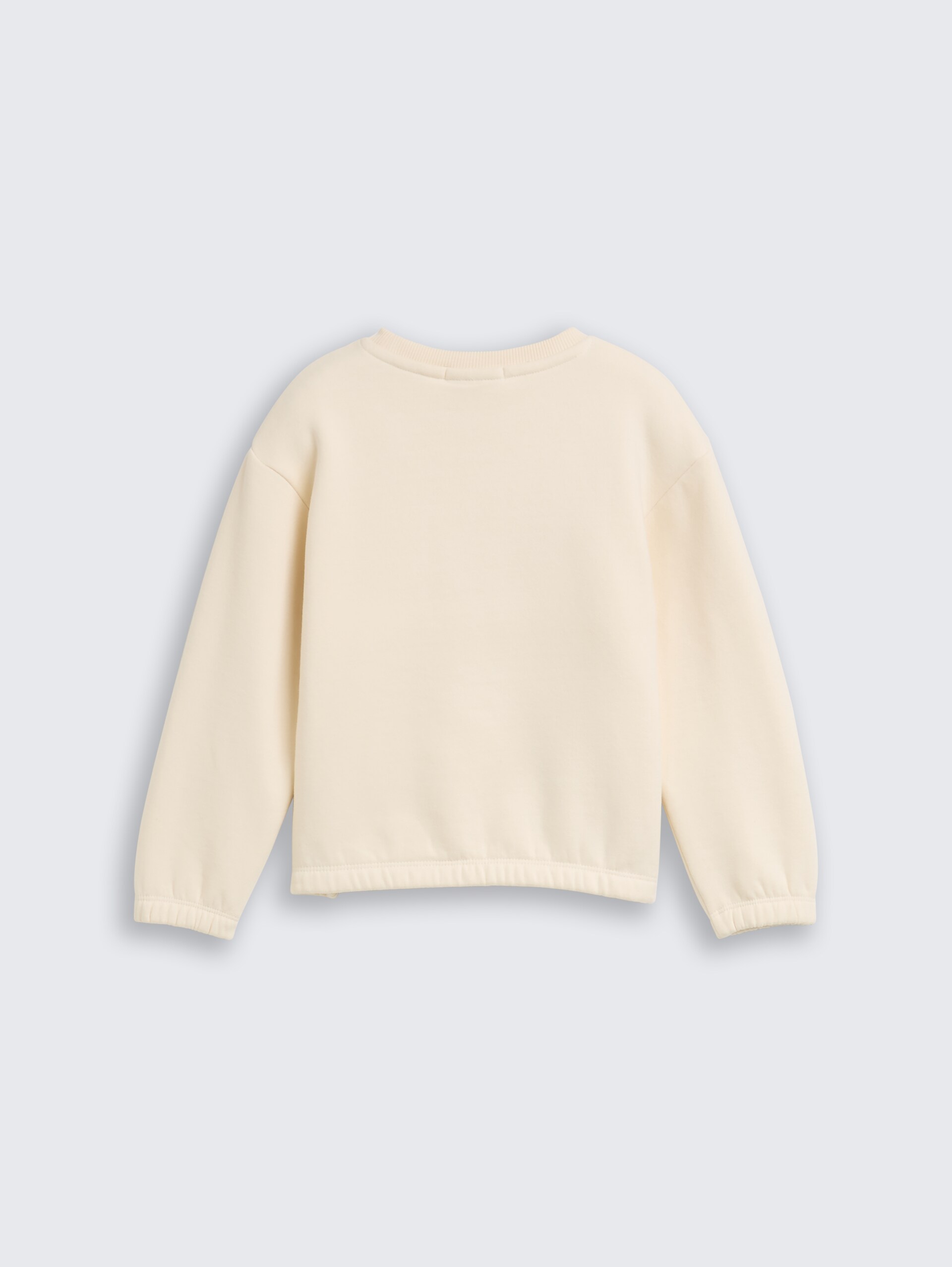 Sweat-shirt court à paillettes réversibles - Dove White