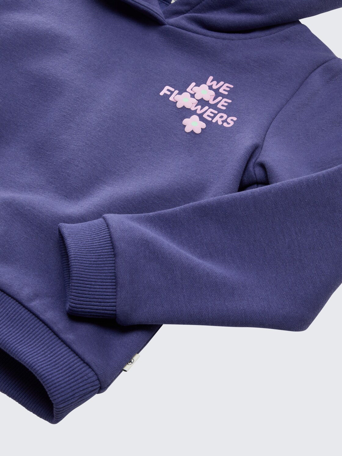 Hoodie Sweatshirt mit Blumen-Motiv - dark blue harbor - Detail-Model-Ansicht