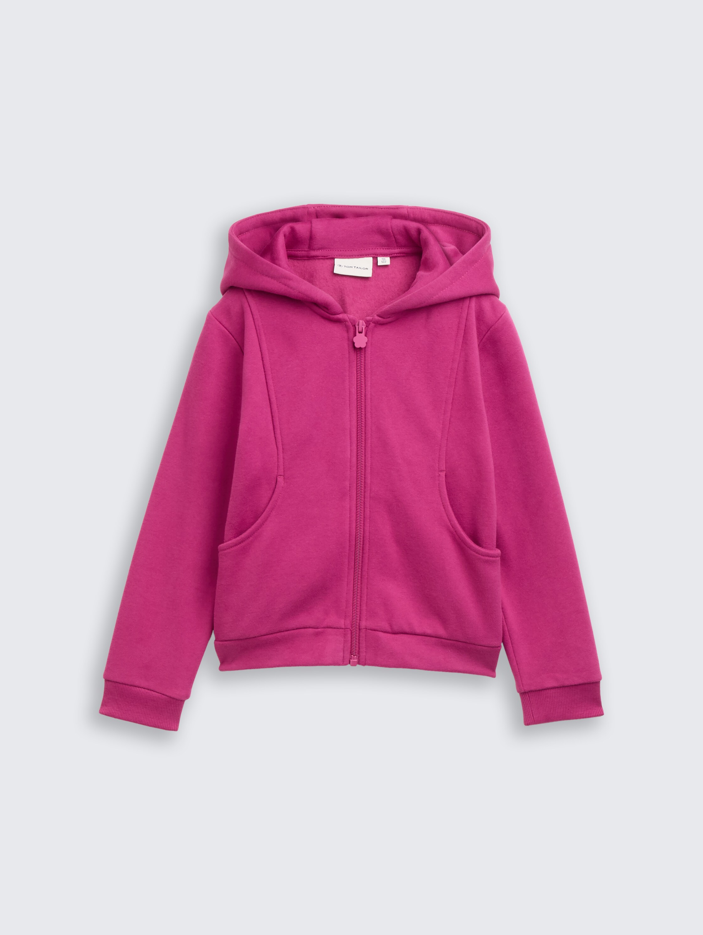 Cropped hoodie Sweatjack met print op de rug - smooth_magenta - 