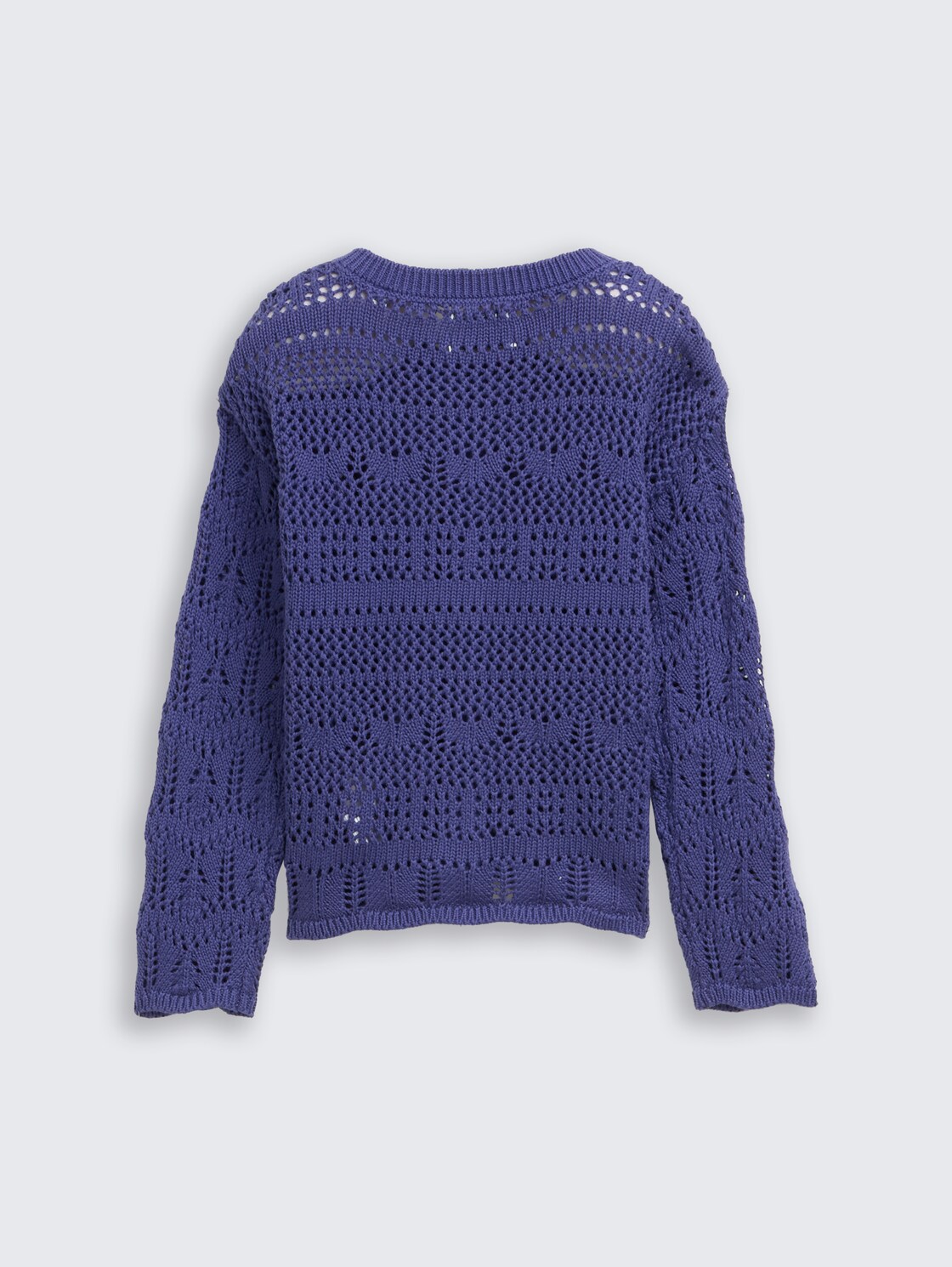 Cardigan with a lace pattern - dark blue harbor