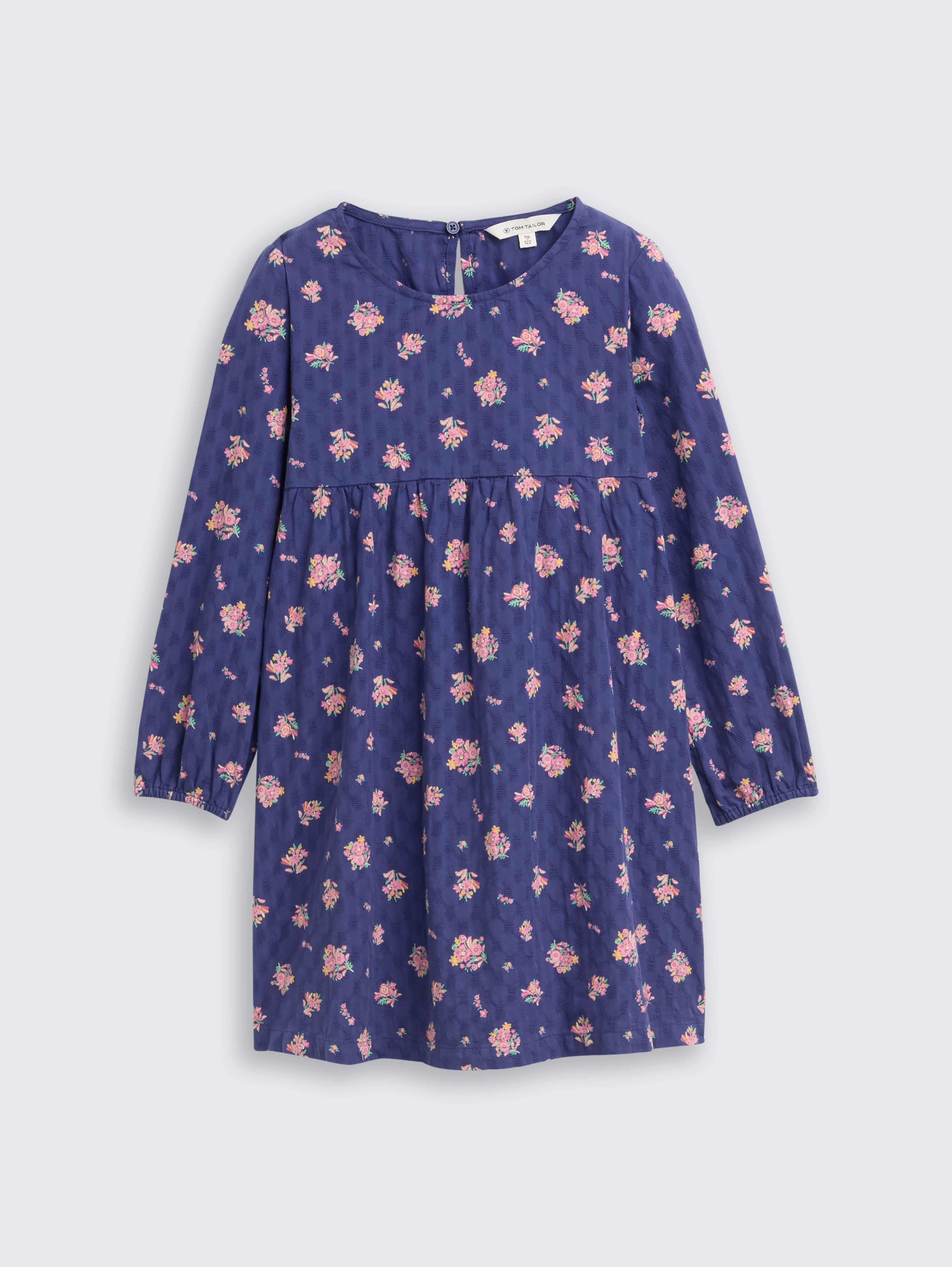 Mini-Kleid mit Blumenmuster von Mini Girls, dark blue multi color flower