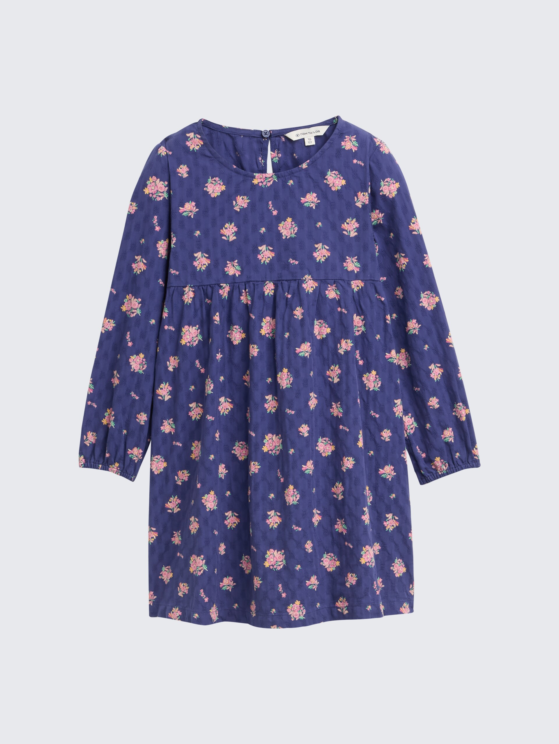 Mini-Kleid mit Blumenmuster - dark blue multi color flower - Vorder-Produkt-Ansicht
