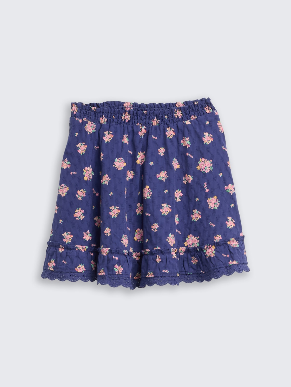 Mini-Rock mit Blumenmuster - dark blue multi color flower