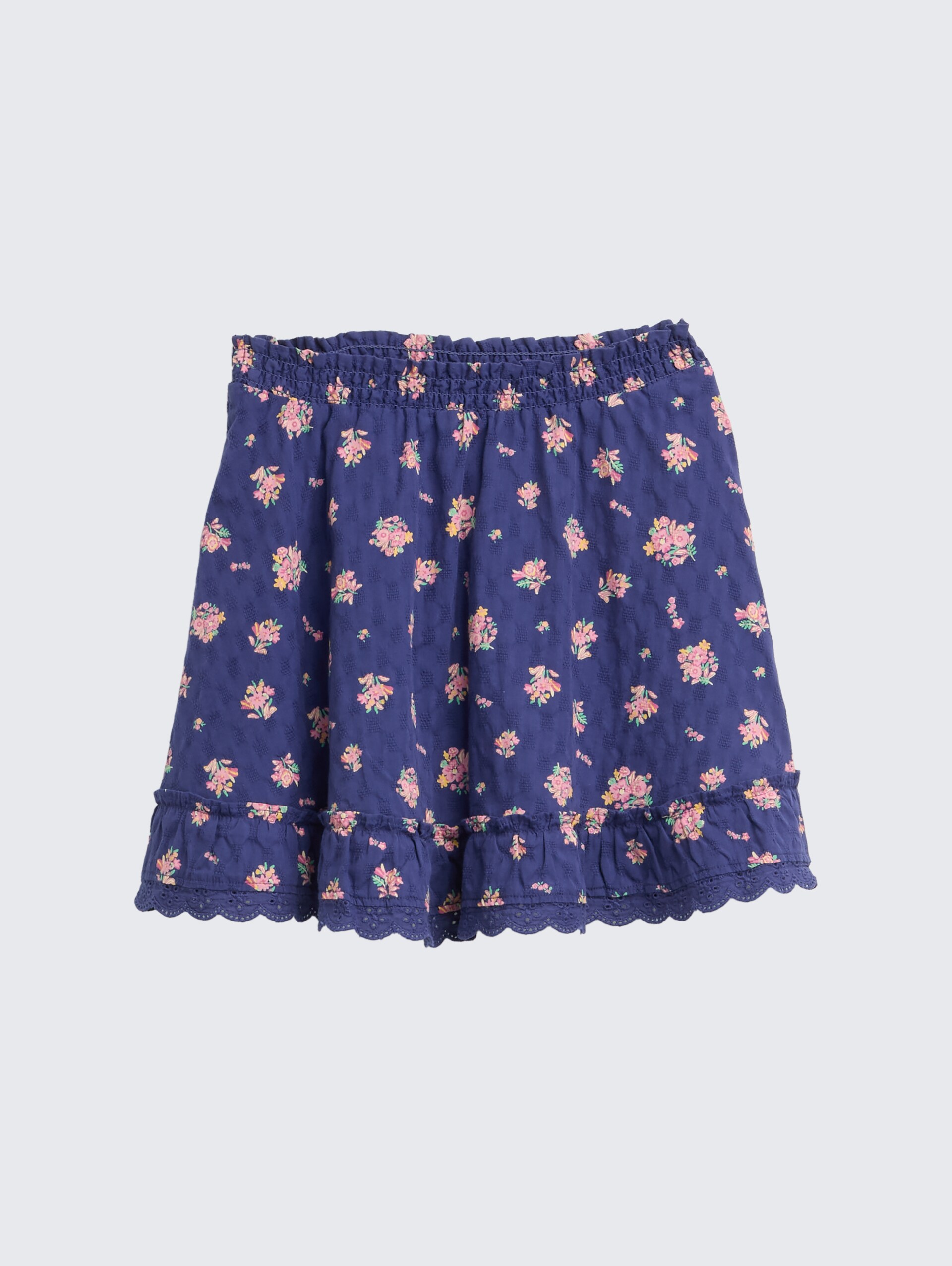 Mini-Rock mit Blumenmuster - dark blue multi color flower