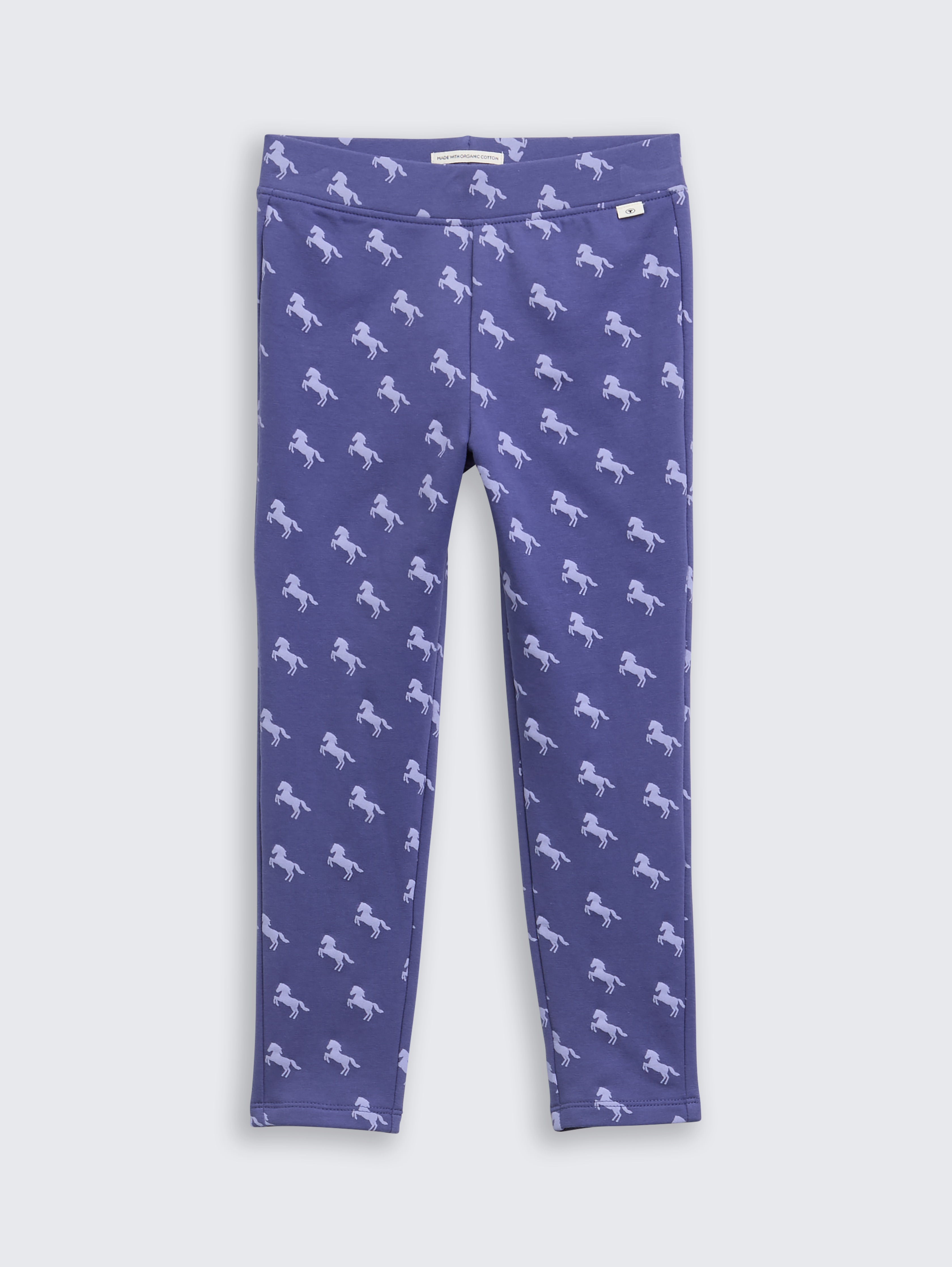 Leggings mit Allover-Print von Mini Girls, dark blue horse print