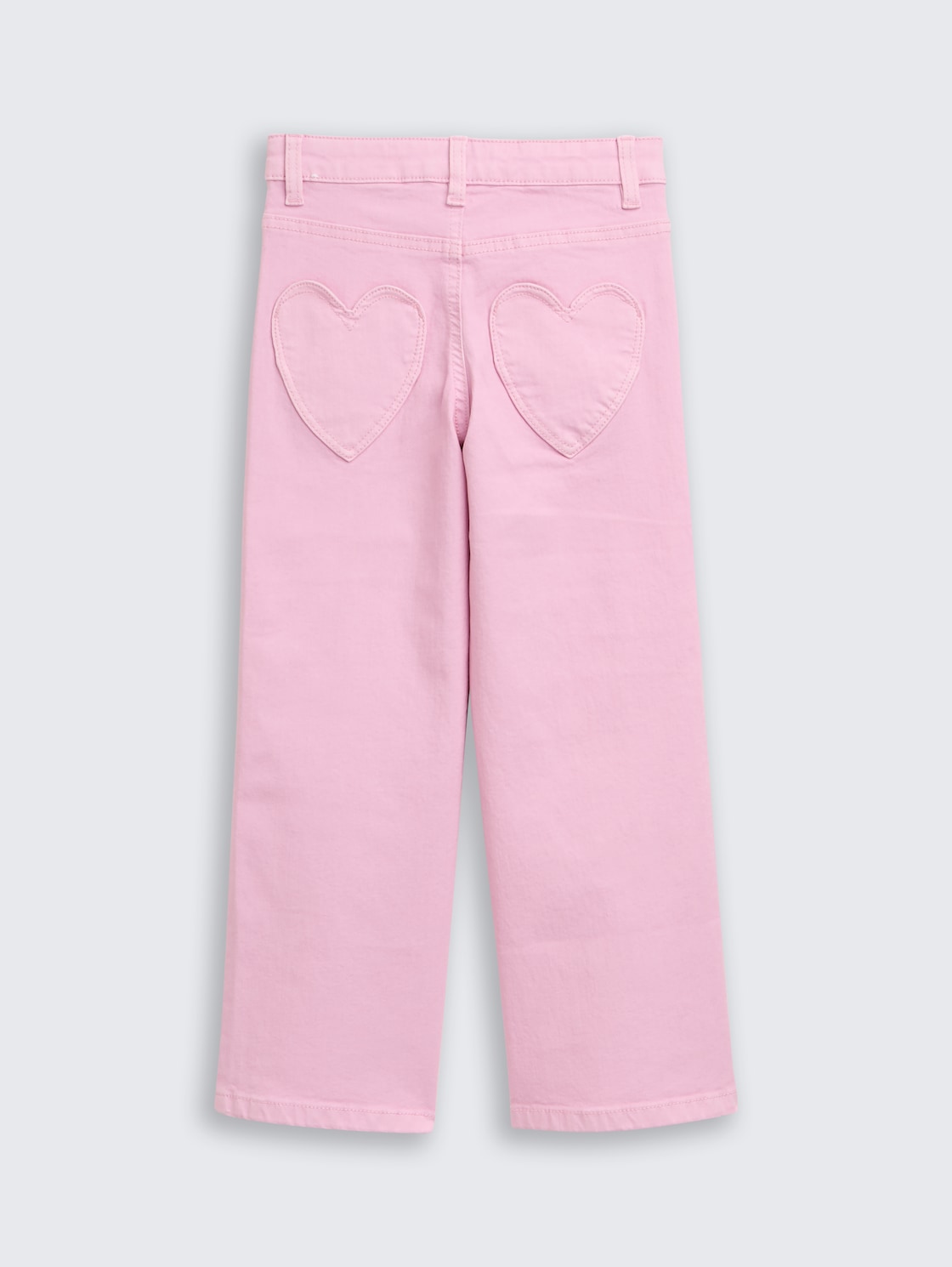 Wide Leg Jeans mit Herz-Details - mist pink