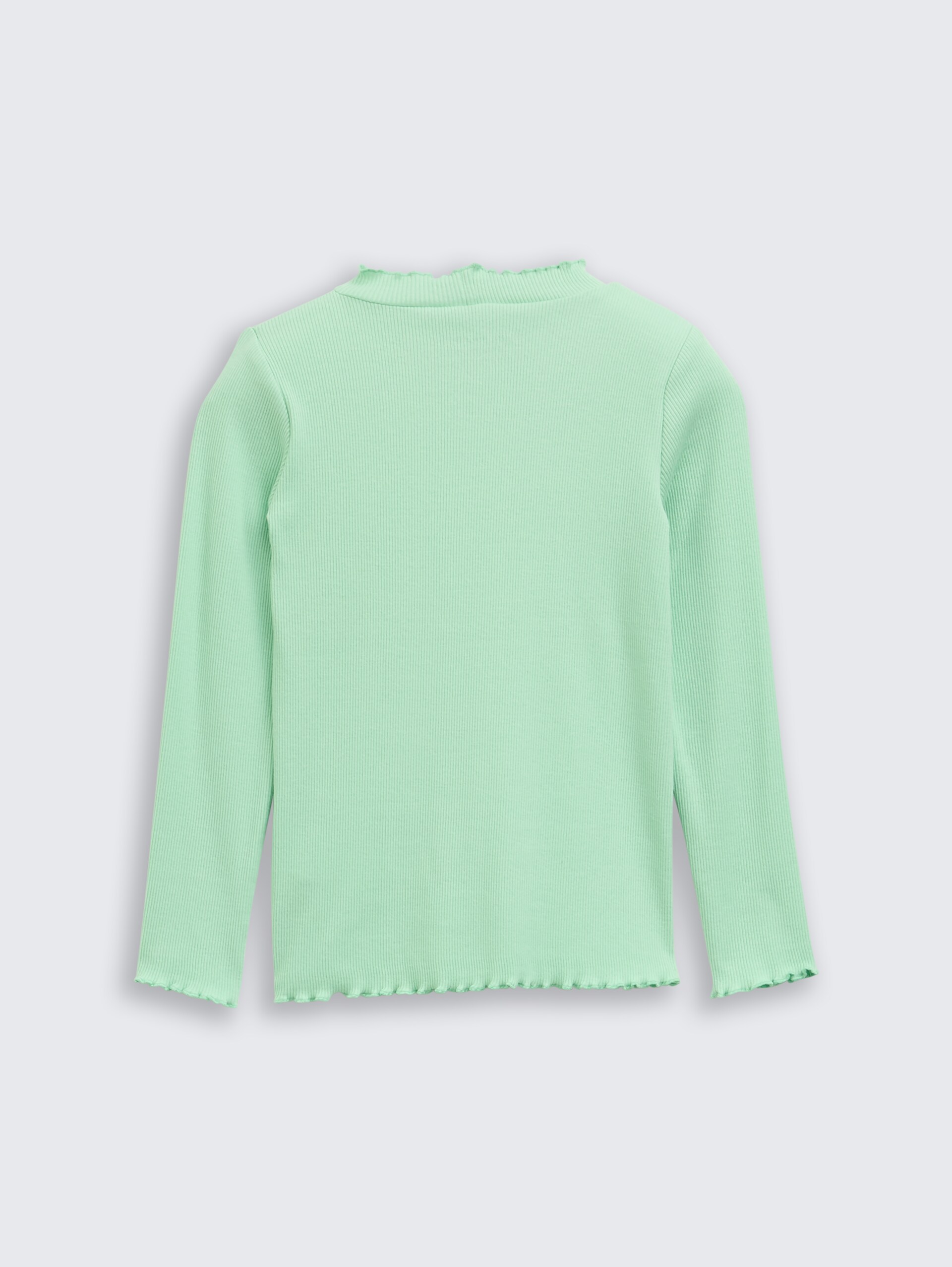Langarmshirt mit Rippstruktur - light garden green