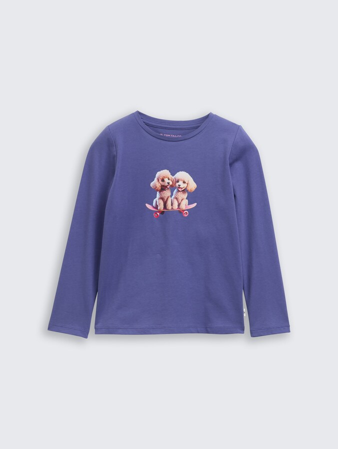 Shirt met lange mouwen en print door Mini Girls, dark blue harbor