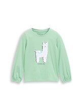 Geselecteerd, Shirt met lange mouwen en omkeerbare pailletten door Tom Tailor, groen