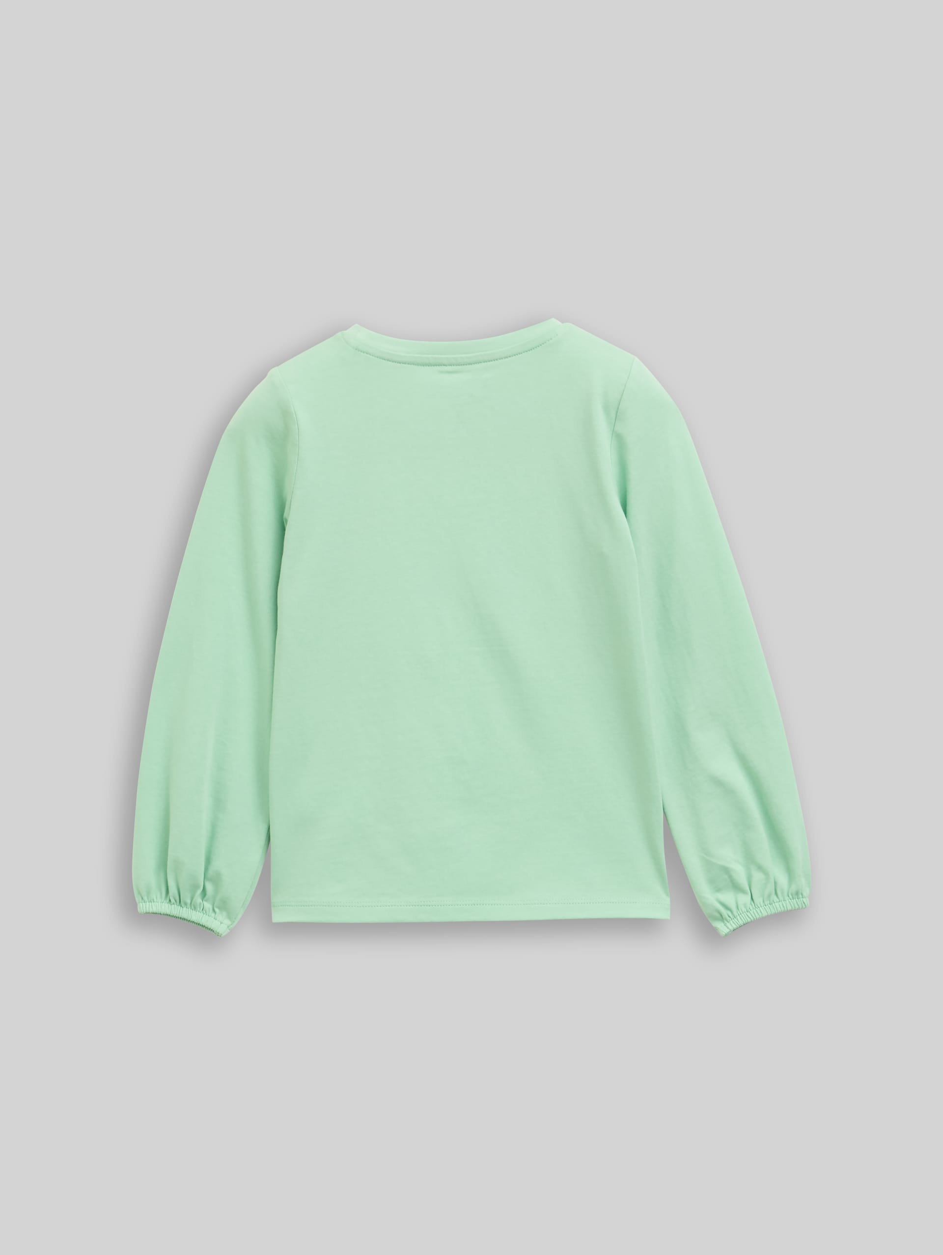 Shirt met lange mouwen en omkeerbare pailletten - light garden green