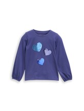 Ausgewählt, Langarmshirt mit Wendepailletten von Tom Tailor, blau