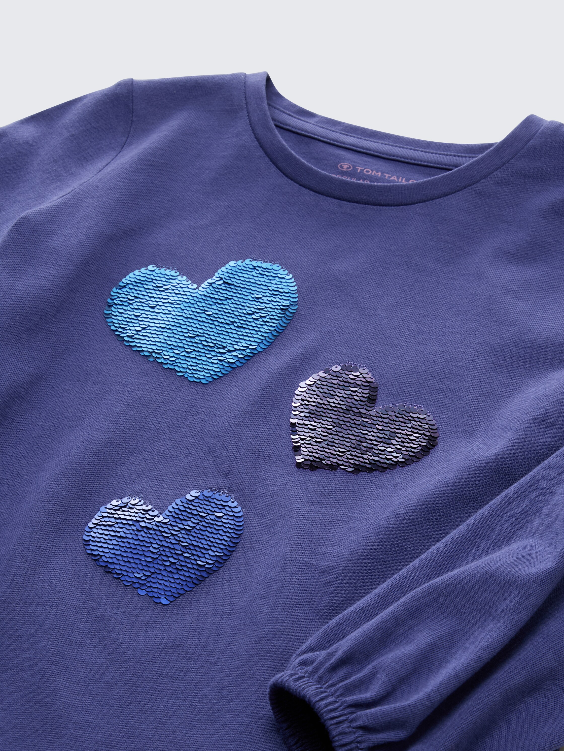 Langarmshirt mit Wendepailletten - flashy_mauve - 