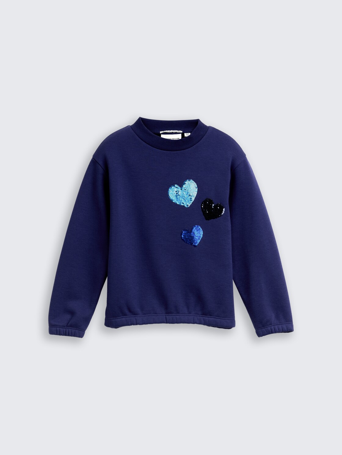 Cropped Sweatshirt mit Wendepailletten - dark blue harbor - Vorder-Produkt-Ansicht