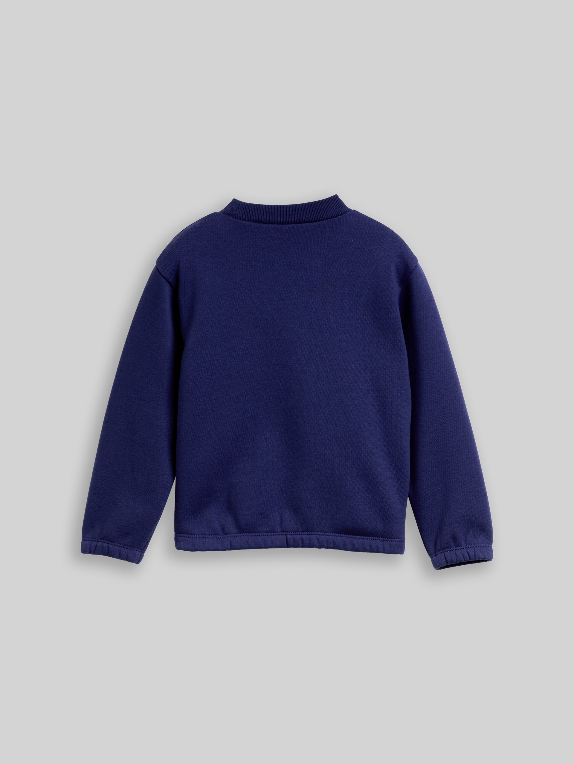 Cropped sweatshirt with reversible sequins - dark blue harbor