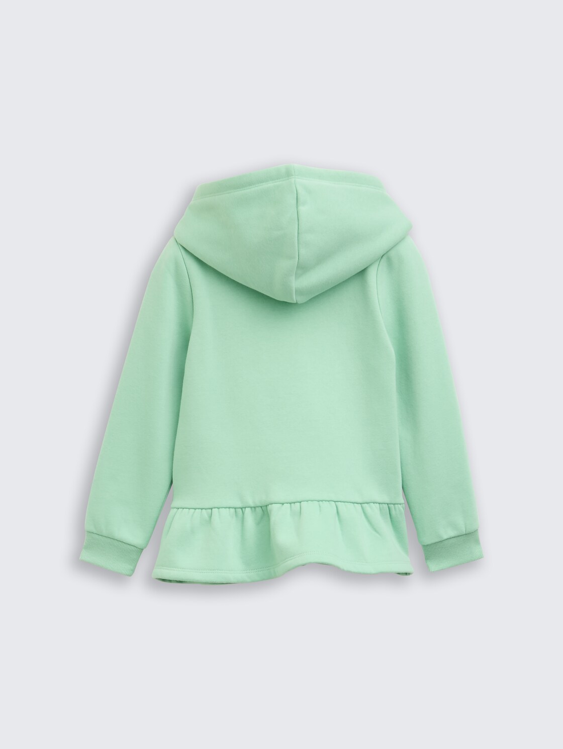 Hoodie Sweatshirt mit Volant - light garden green
