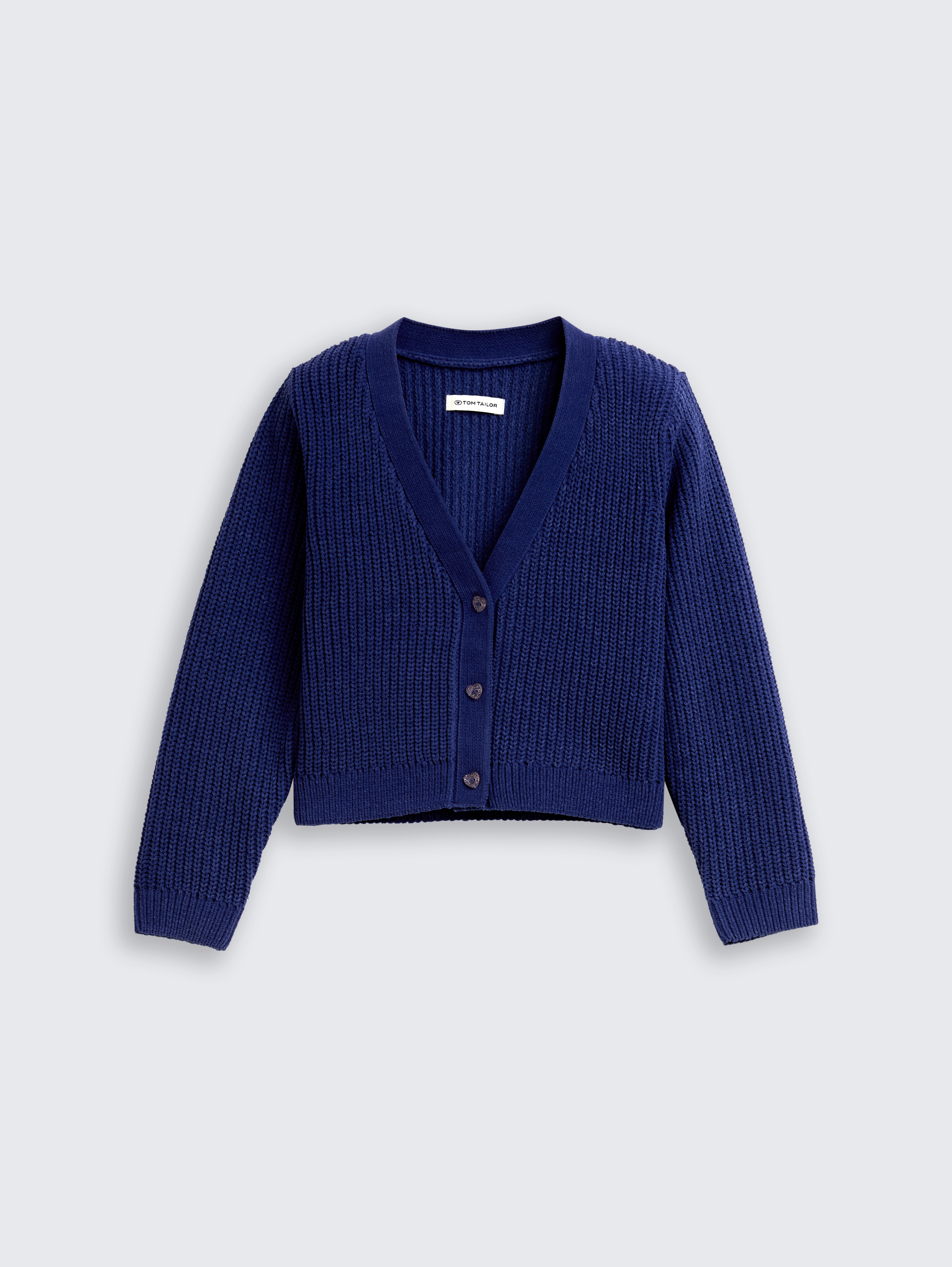 Cardigan mit V-Ausschnitt von Mini Girls, dark blue harbor