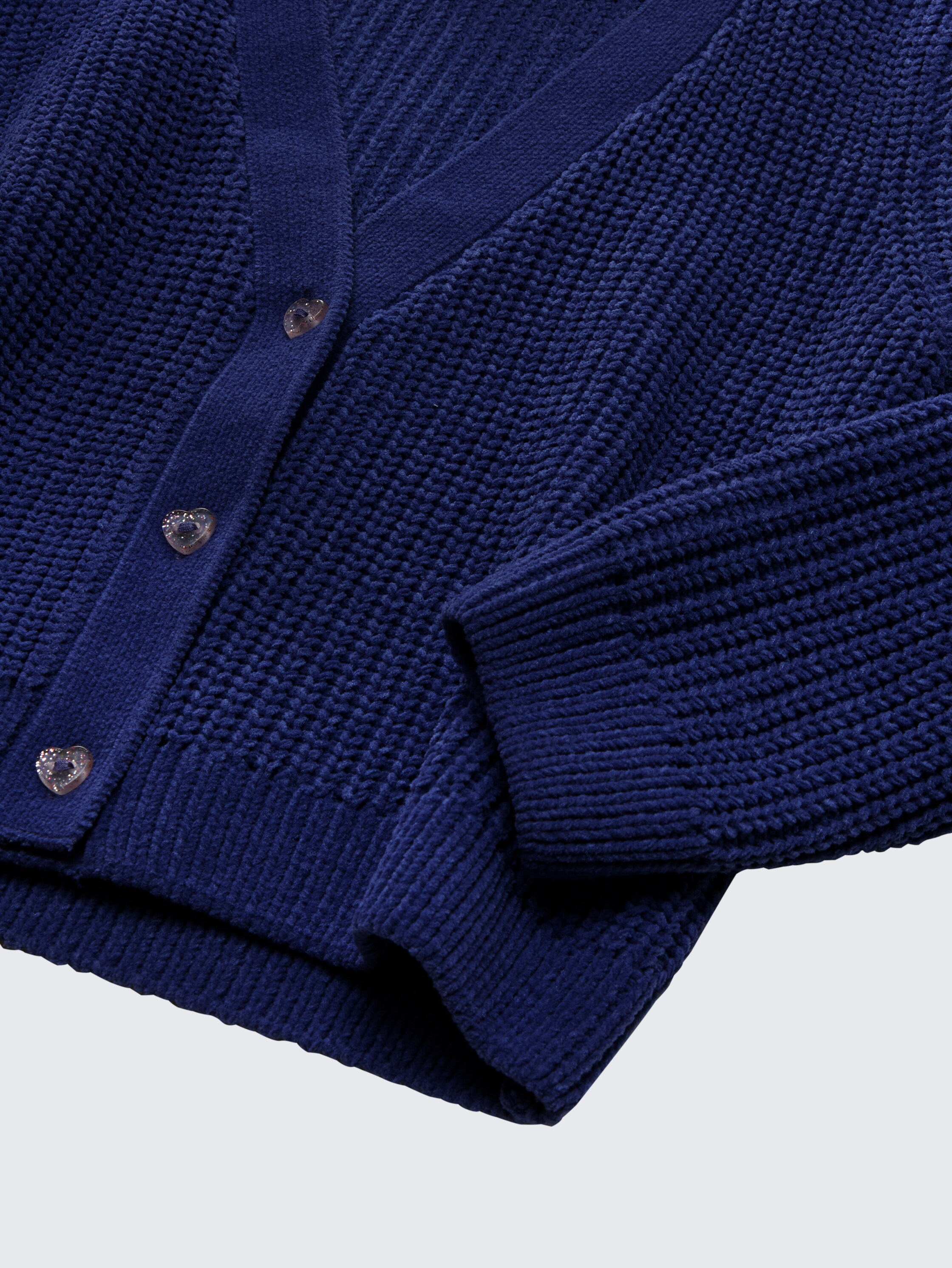 Cardigan with V-neck - dark_blue_harbor - 