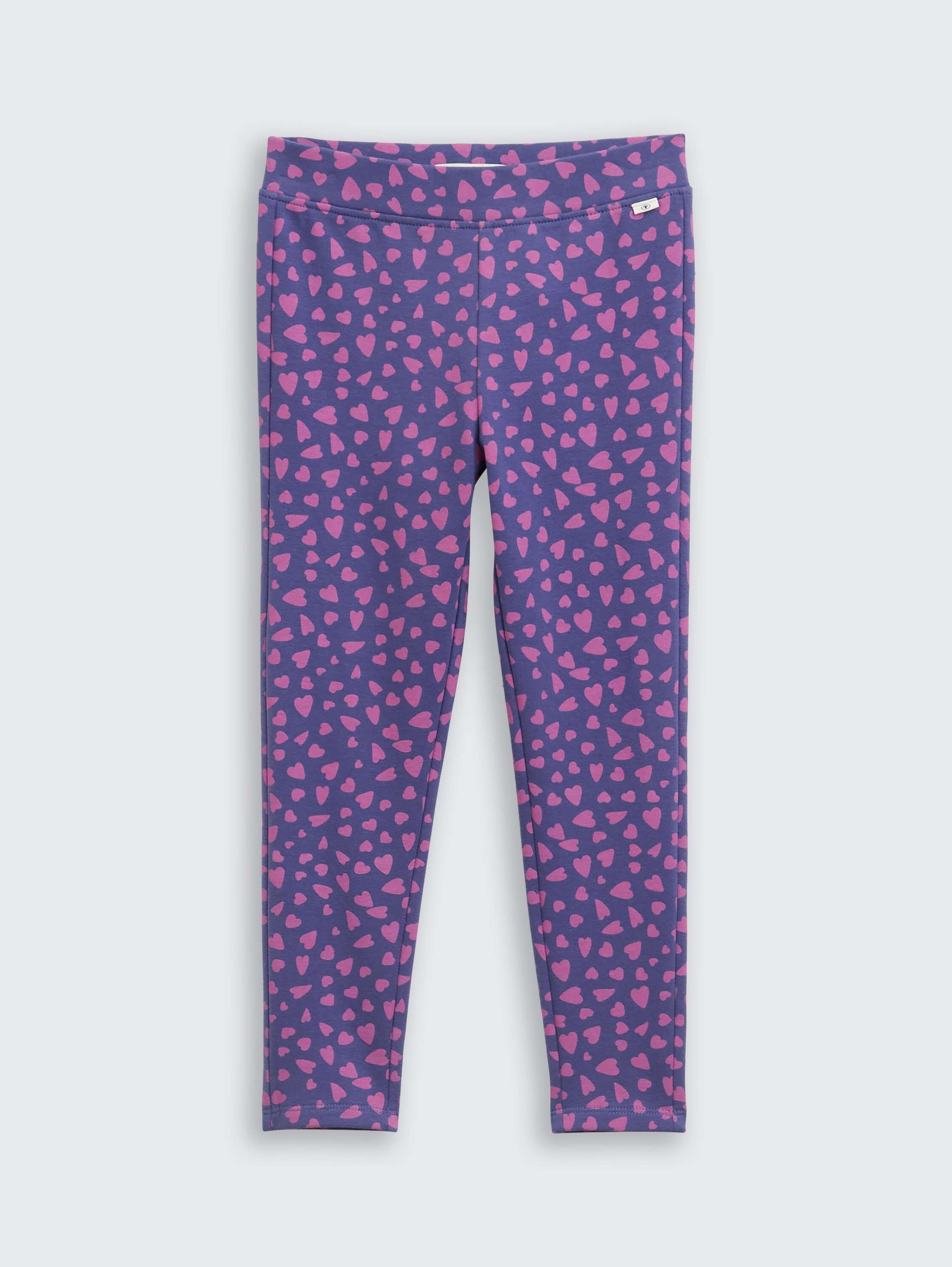 Leggings à imprimé intégral - dark blue pink heart