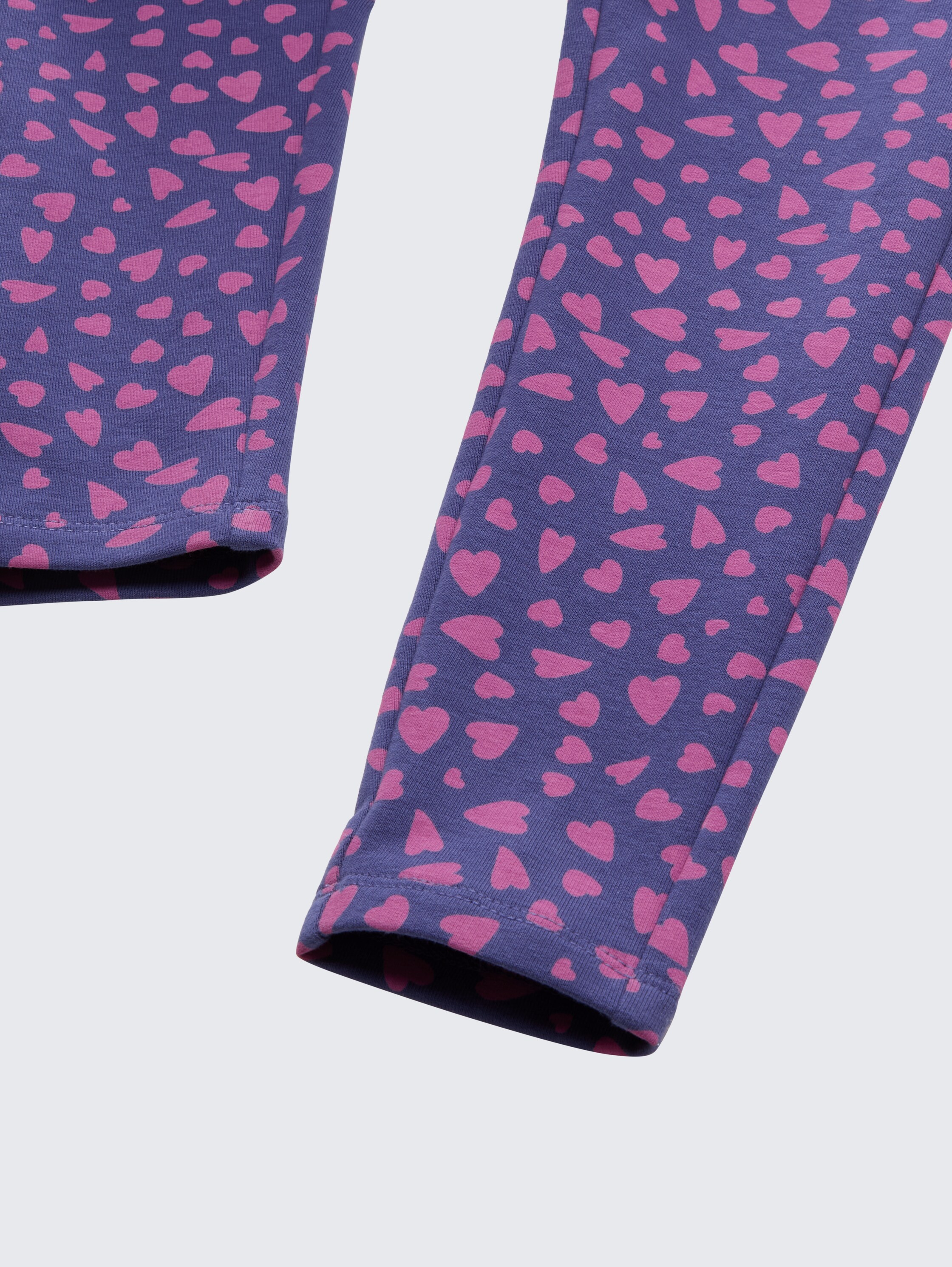 Leggings à imprimé intégral - dark blue pink heart