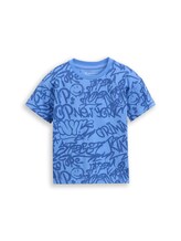 Sélectionné, T-shirt oversize avec imprimé allover par Tom Tailor, bleu