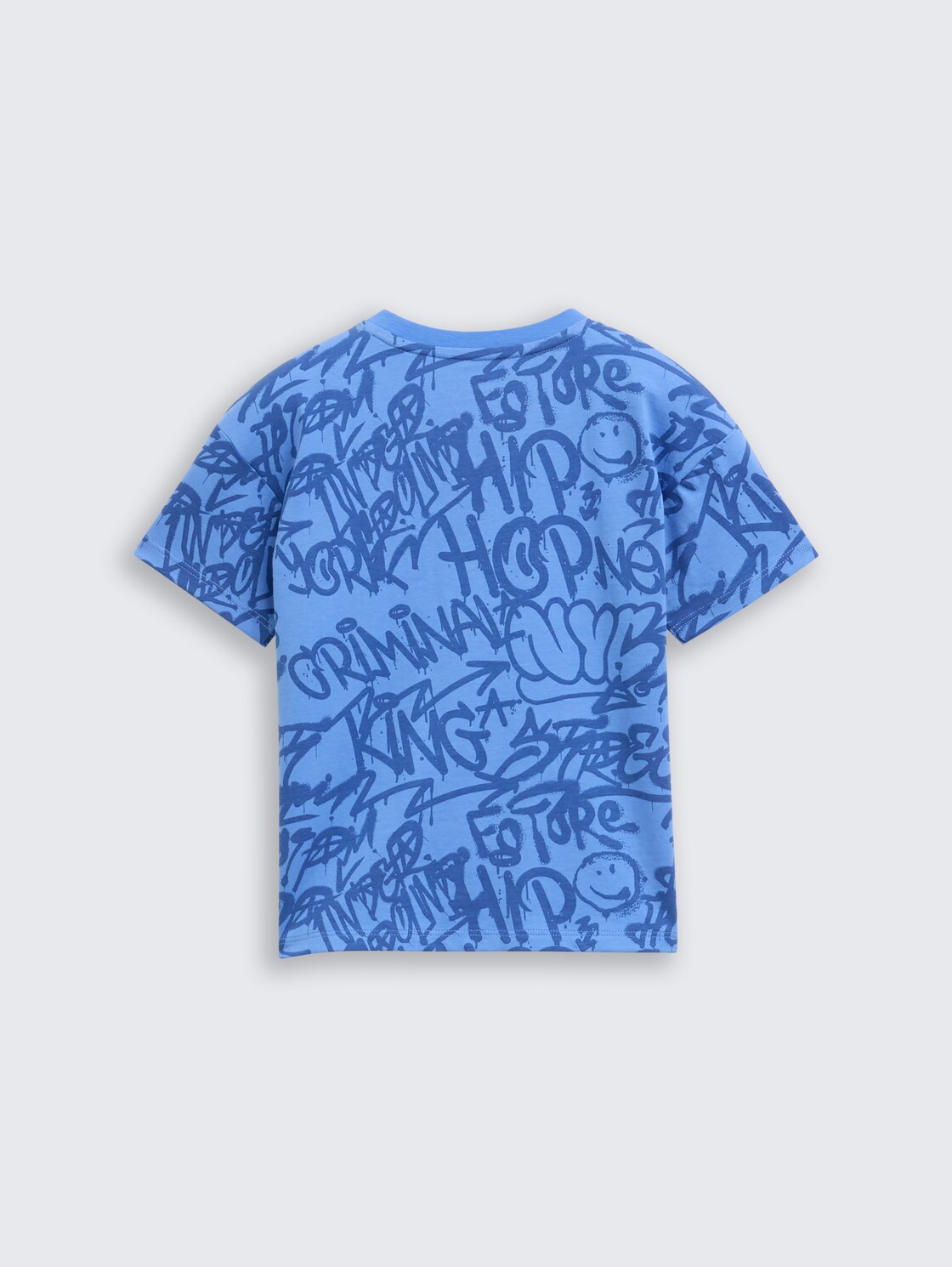 Oversize T-Shirt mit Allover-Print - blue shaded spray design