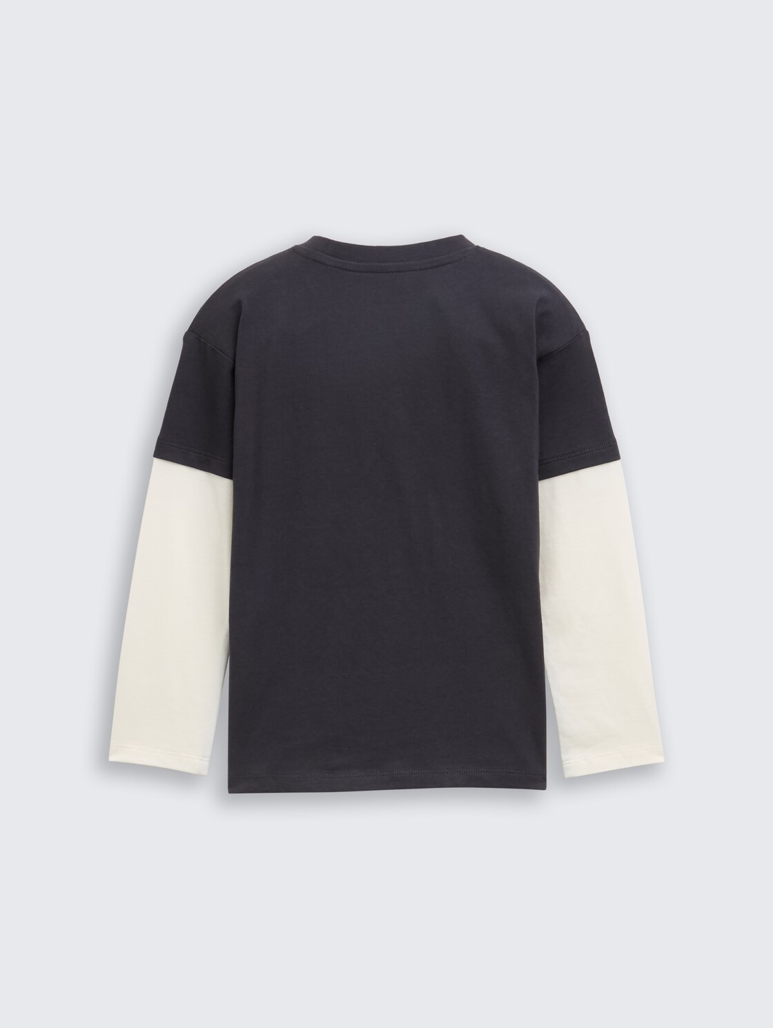 Oversize Langarmshirt im 2-in-1-Look - coal grey